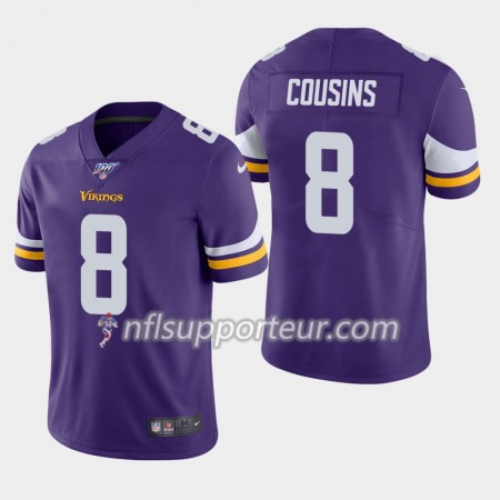 Maillot Homme Minnesota Vikings Kirk Cousins 8 Nike Violet I 100th